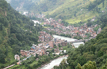Overhead photograph of Barhabise